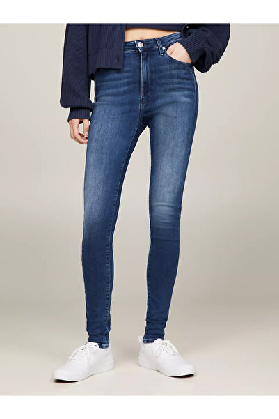 Tommy Hilfiger Kadın Sylvia Hr Super Skny Pantolon - Denim