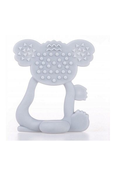 GiliGums Teething toy, Giligums, Koala, For gum massage, Silicone BPA Free, 3 months+, Gray