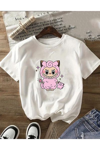 herkesemoda Printed Basic T-Shirt