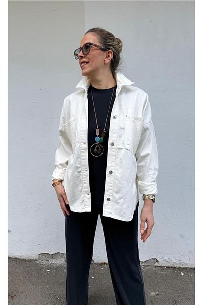 LEVURE Pocket Detailed Gabardine Denim Jacket