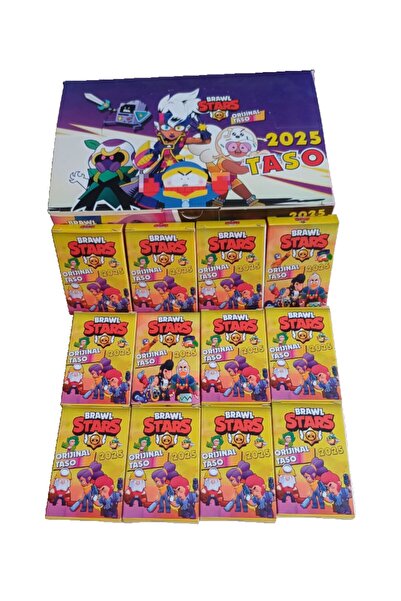 Toys Brawl Stars 2025 Oyun Kartları ve Tasolar 12 Minik Kutu (her kutuda 2 ad...