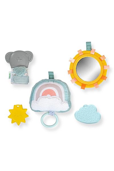 Ingenuity Set dentitie, Ingenuity, Calm Springs Soothin Essentials, 5 piese, Fara BPA, 0 luni+, Multicolor