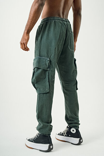 Denim Republic Khaki Cargo Pocket Jogger Pants