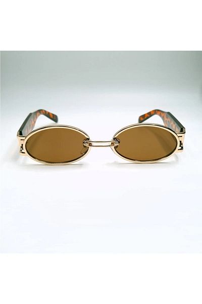G Sport POLO Vintage Oval Leopard Unisex Sunglasses