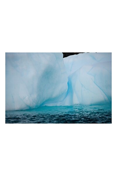OEM Tablou Canvas, "Gheata albastra in ape reci", 100 x 100cm
