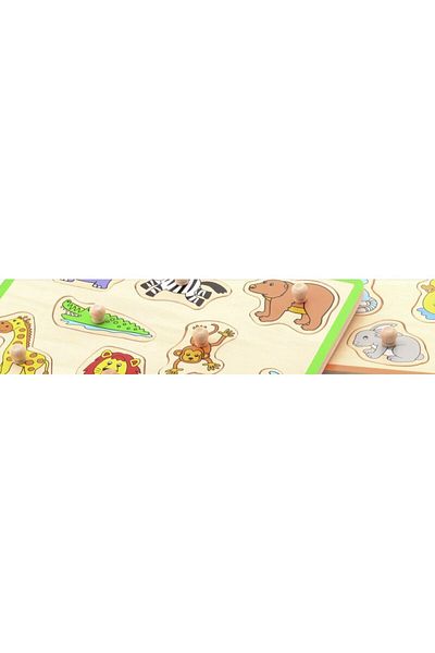 Joueco Puzzle, Joueco, FSC certified wood, 30 x 27 cm, 18 months+, 8 pieces, Aquatic animals