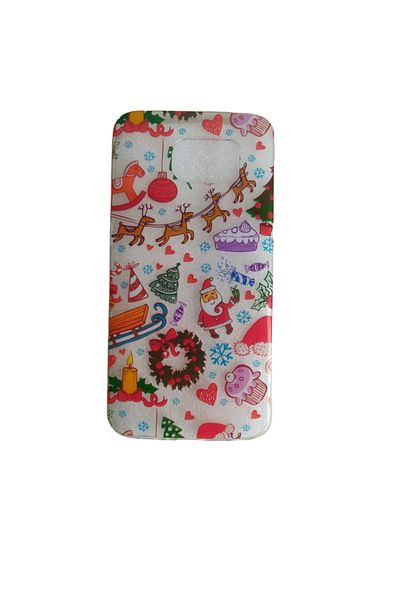 OEM Case compatible with Samsung Galaxy S6 (G920F), Transparent Silicone Case Christmas, Gifts