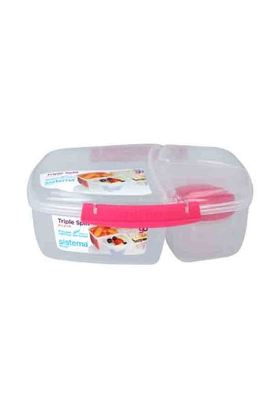 Sistema To Go Triple Split Lunch Box with Yogurt Pot 2 Liter