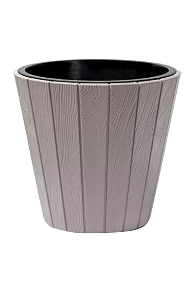 Prosperplast وعاء زهور خشبي مقاوم للعوامل الجوية مع ملحق سعة 12 لترًا