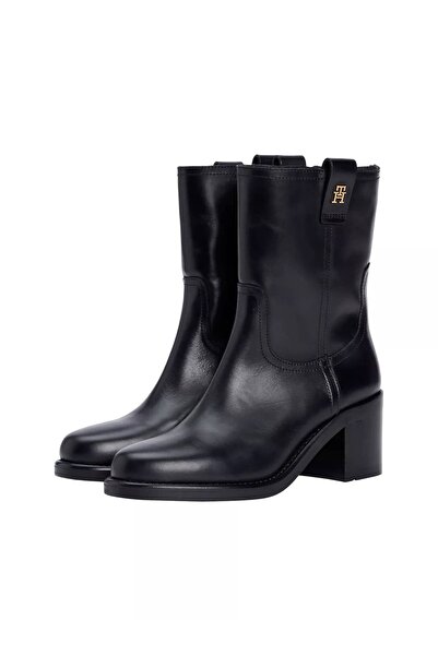 Tommy Hilfiger Kadın Blok Topuklu Bot - Siyah