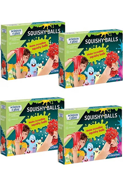 CLEMENTONI 4 Piece educational game for children, a set of sponge balls