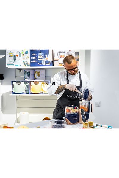 Babymoov Robot de bucătărie pentru bebeluși multifuncțional 5 în 1 Nutribaby (+) Gri industrial