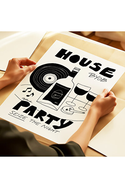 ARTHOUSECOLLECTIVE House Party Poster - House Party Poster - Music & Entertainment - Table Sizes Frameless Poster