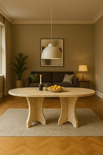 OlcayAksesuar Kelebek Model 180x90x75 (KALIN KENAR 36mm) Yemek Masası Mutfak ...