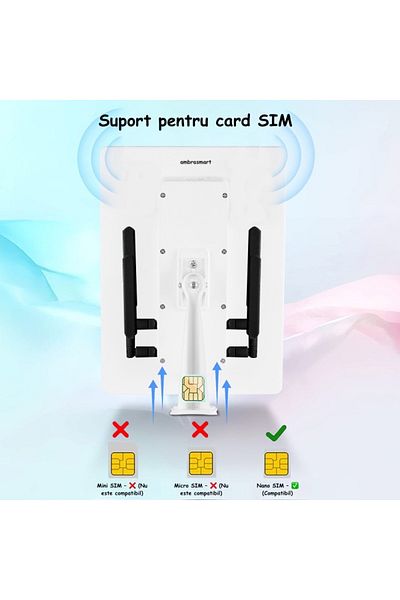 ambrasmart Solar 4G WiFi 6 Router, SIM compatible, 25600mAh battery, waterproof, white