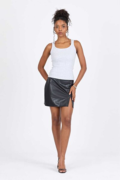 ZACHARIUZ Gray Camisole Ribbed Undershirt