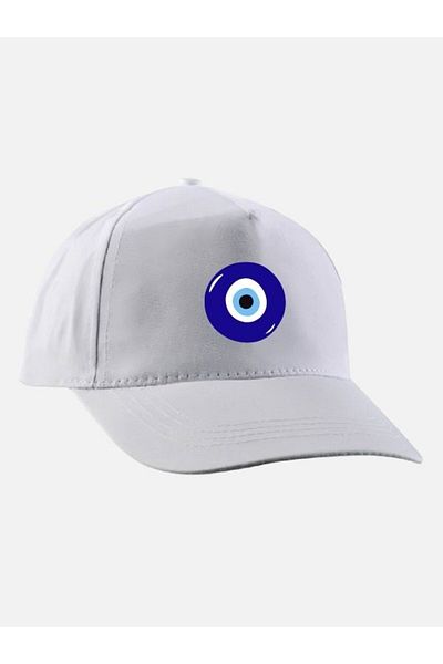 Özcan Tasarım Evil Eye Bead Printed Hat - Evil Eye Hat