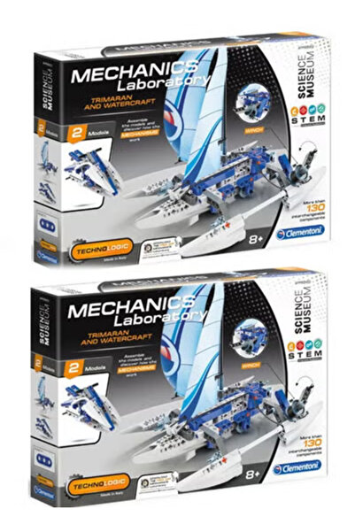CLEMENTONI Pack of 2 Laboratory Mechanics Trimaran and Watercraft for Kids