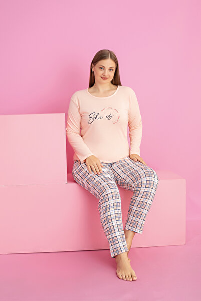 rindahomewear Σετ πιτζάμες μεγάλου μεγέθους SINGLE JERSEY