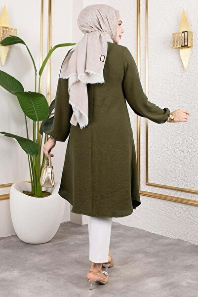 SGS Button Detailed Aerobin Tunic Khaki