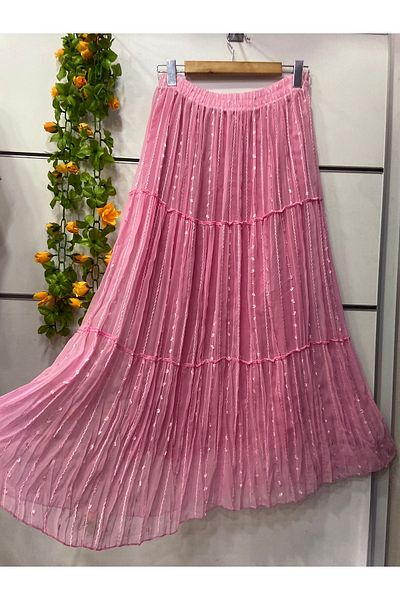 edu collection Chiffon Lining Skirt Sequins Sequins