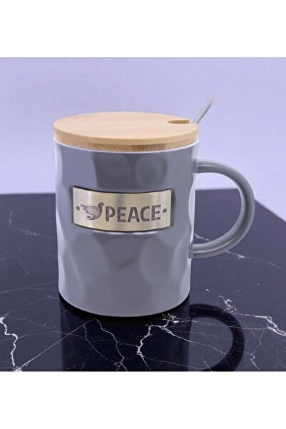 Kuzey Tacı كوب بورسلين مع غطاء من الخيزران مزخرف VIP