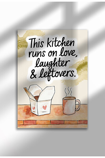 21mxm Artă murală în acuarelă pentru bucătărie – Postere cu citate culinare f...