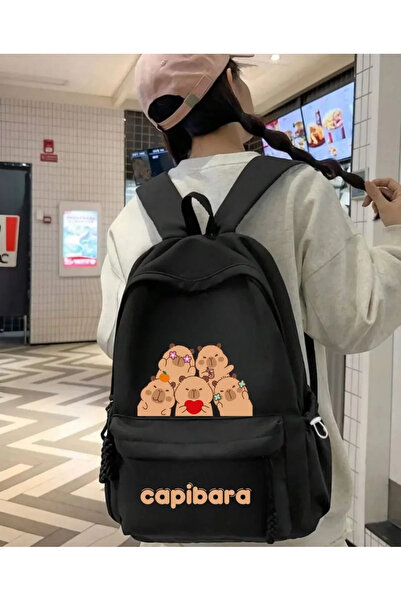 Gofeel Capybara Printed Backpack School Bag