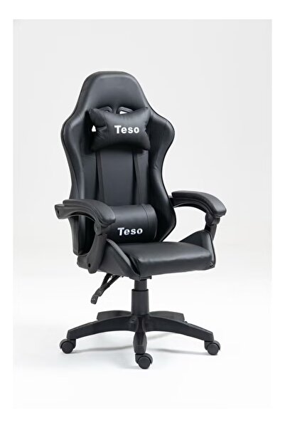 TESO كرسي ألعاب ومكتب قابل للتعديل - دعم ظهر مرتفع من جلد البولي يوريثان