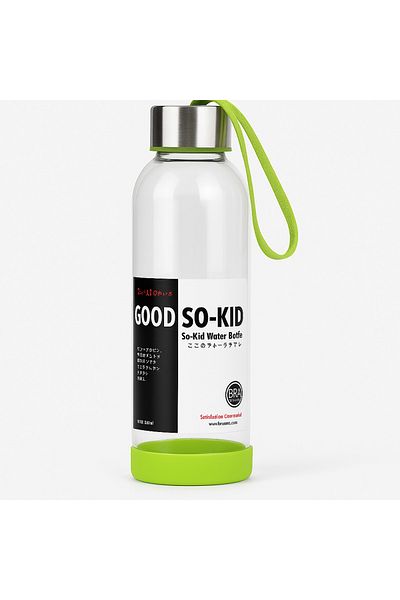 TSUMAB So-Kid Transparent BPA-Free Water Bottle with Green Base – 500ml