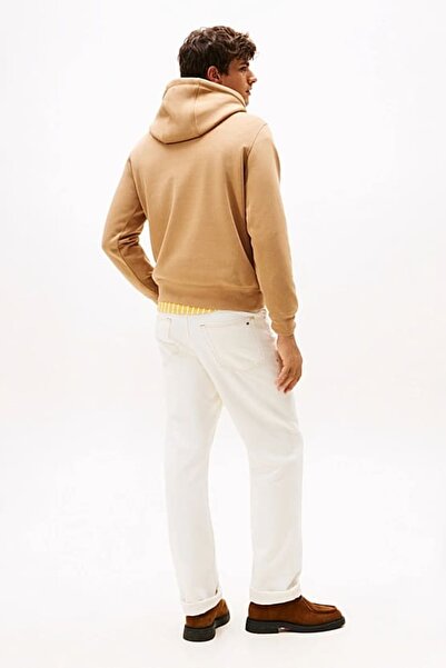 Tommy Hilfiger Erkek Regular Fit Kapüşonlu Logolu Sweatshirt - Açık Camel