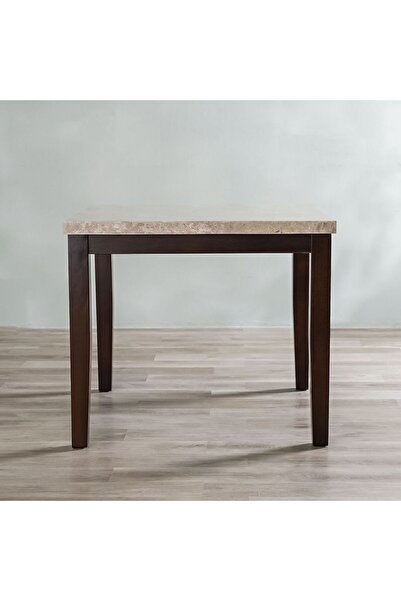 Danube Home Brody 4-Seater Counter Height Dining Table - Beige Wood, Durable Dining Room Set- 107x107x92cm