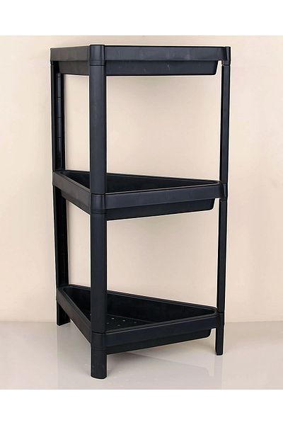 PRATİKOBA Triangle 3-Tier Shelf Unit - Kitchen - Bathroom Storage Shelf