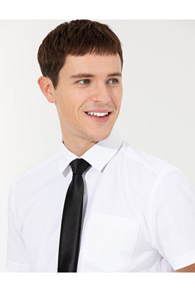 Pierre Cardin Beyaz Regular Fit Kısa Kollu Gömlek 50255264-VR013