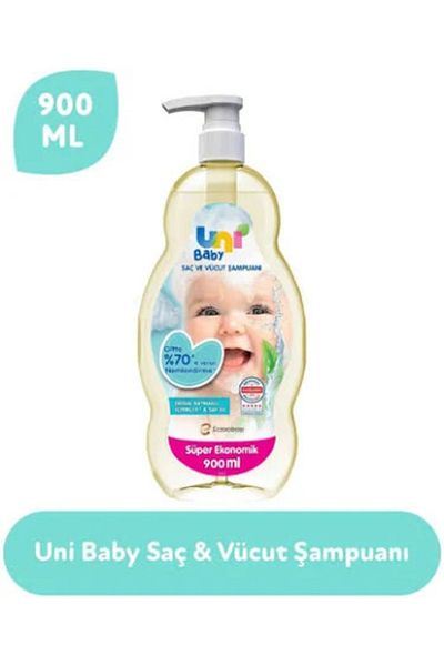 unicoo Uni Baby Hair and Body Shampoo 900 ml with Pump