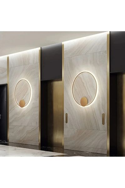 LUXXO Sardo Gold LED Ceiling/Wall Light, 42W, 3000K Warm Light, 60cm Diameter
