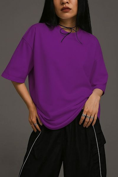 BENROMA In Cart 6 and Above Purchases Get 1 T-Shirt Gift - Plain Oversized T-Shirt