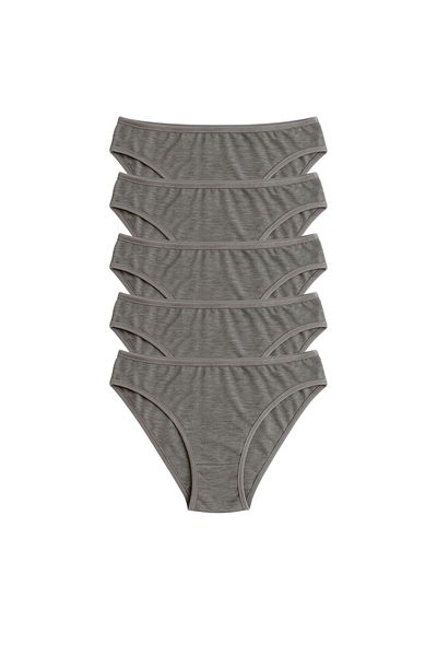 LAUMA Women's Slip Panties Pack of 5 Soft Cotton, Stretchy, Breathable Fabric