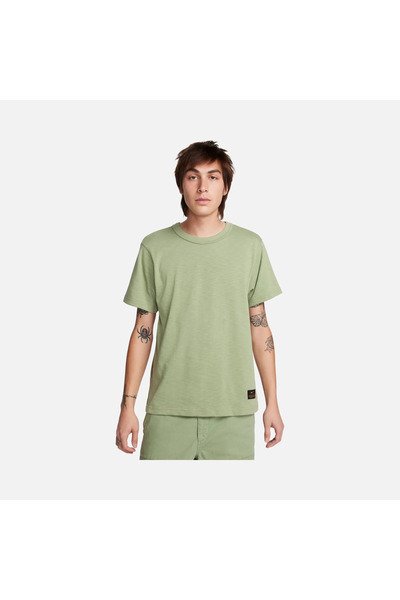 Nike Life κοντομάνικο πλεκτό βαμβακερό ανδρικό πράσινο αθλητικό μπλουζάκι fn2645 030