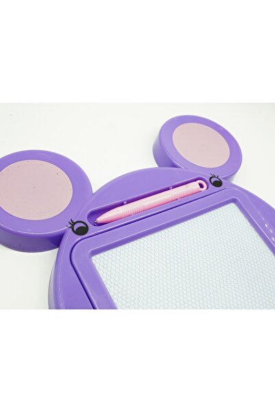 Bibilel Kids Bibilel Magnetic Drawing Board with Stylus, Mouse Shape, 23x26.5 cm, Develops Creativity, Purple