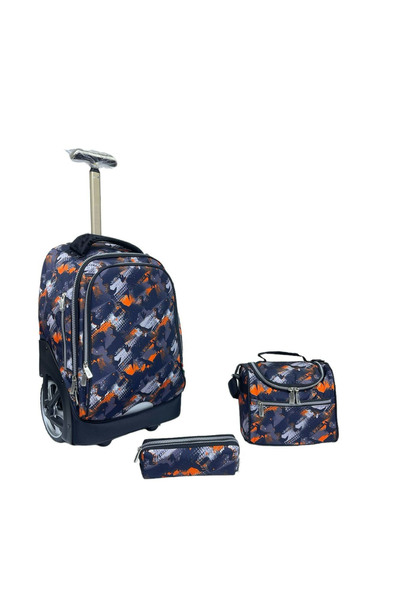 ZippyPack 3-Piece Rolling School Set, 18-Inch Wheeled Backpack with Lunch Bag...