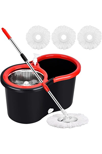 N2Y دلو ممسحة دوارة من بولندا، نظام ممسحة دوارة ودلو دوار 360 درجة مع 3 رؤوس ممسحة، دلو دوار من الفولاذ المقاوم للصدأ