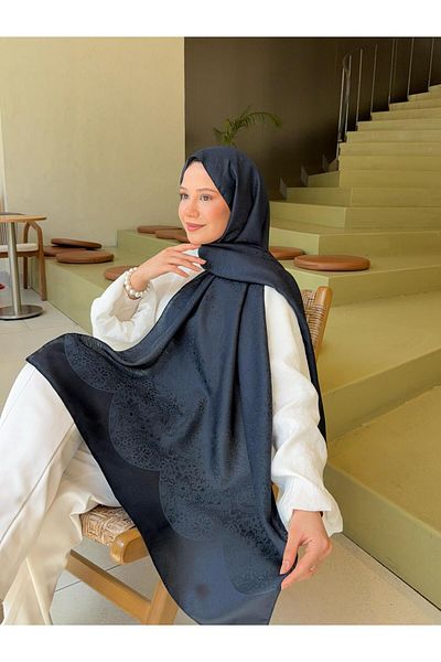 Mira İpek Şal jacquard cu model strălucitor