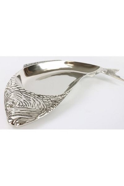 HOFF Serving platter in fish shape, silver plated