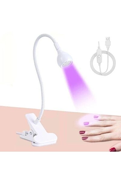 gaman Ayarlanabilir Klipsli UV Lamba - Manikür ve Nail Art Uyumlu Beyaz