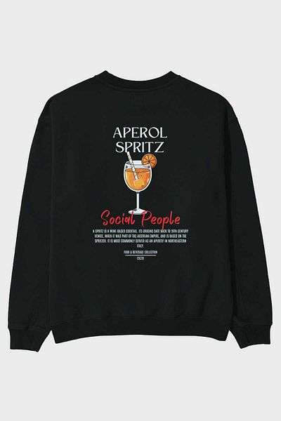 Ankhises Hanorac oversize cu imprimeu pe spate Aperol Spritz Bărbați Femei Unisex