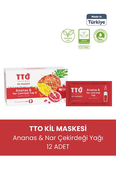 TTO Thermal Clay Mask Containing Pineapple and Pomegranate Seed Oil