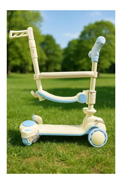 onopo Katlanabilir 3 Tekerlekli Çocuk Scooter - Ayarlanabilir Yükseklikli Çok Fonksiyonlu Kaykay (2-6 Yaş)