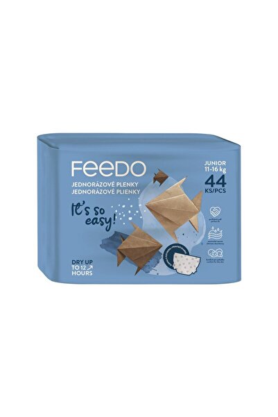 FEEDO Set 44 scutece, Feedo, Junior, De unica folosinta, Pentru 11-16 kg, 1-3 ani