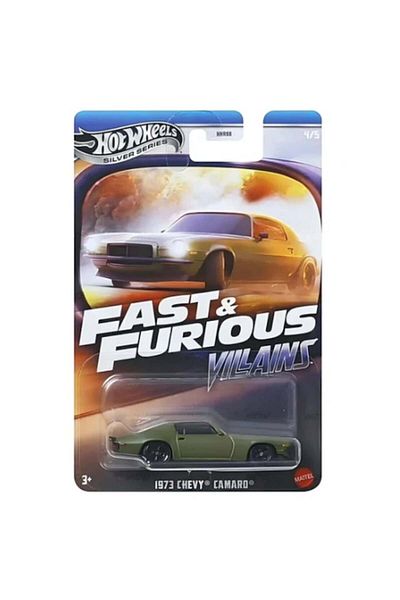 HOT WHEELS Hot Wheels 1973 Chevy Camaro Villains Fast and Furious Silver Series 2025